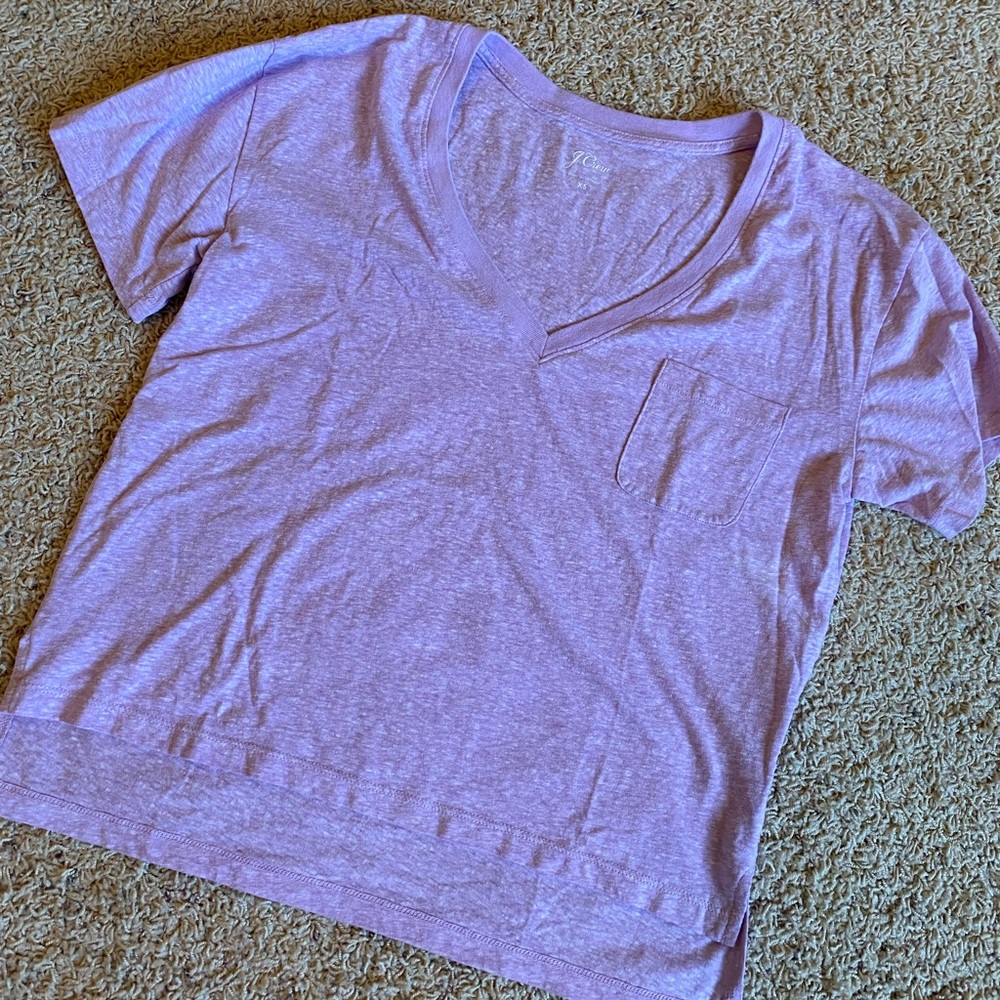 J.Crew Purple V-Neck Tee